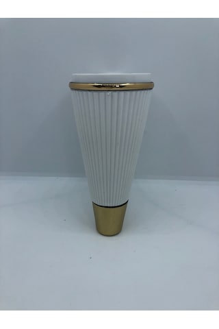 Karakoçaksesuar Plastik,15 Cm Beyaz-Gold Koltuk,Baza,Mobilya Ayağı (4 Adet)
