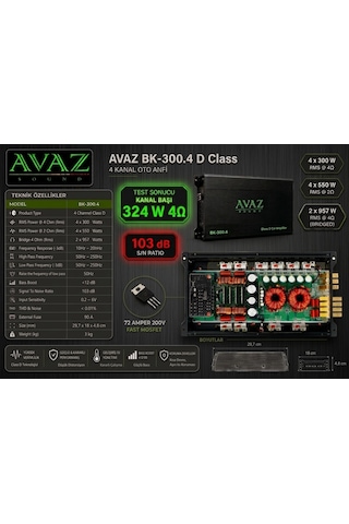 AVAZ BK-300.4 Anfi 4x300 Rms