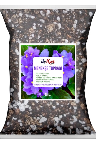 Bykurt Menekşe Toprağı 5l Premium Kalite Böcek Sinek Yapmayan Özel Saksı Karışımı 5 Litre