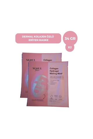 Dermal Seoulface Kolajen Özlü Eriyen Maske 2 x 34 G Dermal Seoulface Kolajen Özlü Eriyen Maske 2 x 34 G