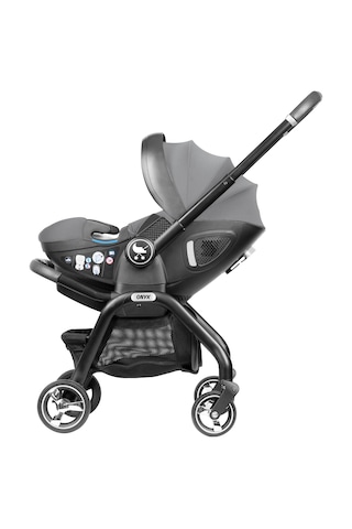 Merkür Bebe Onyx 2'si 1 Arada Oto Koltuğu Bebek Arabası Gri