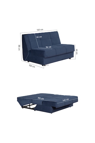 Kilim Mobilya Robin Iki Kişilik Yatak Olabilen Koltuk Antrasit Antrasit