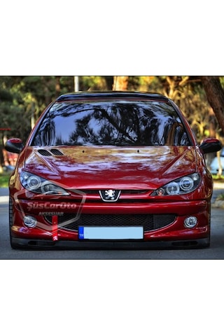 Peugeot 206 206+ 1998-2012 Uyumlu Üniversal Laguna Lip Esnek Ön Lip 2 Parça Tampon Altı Dil Karlık Ön Ek 00 Şüscaroto Aksesuar