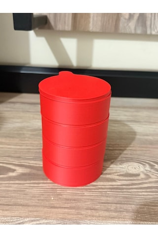 Retro Multiplor Masaüstü Düzenleyici - 3d Baskı 4 Katlı Döner Takı Ve Ofis Organizer