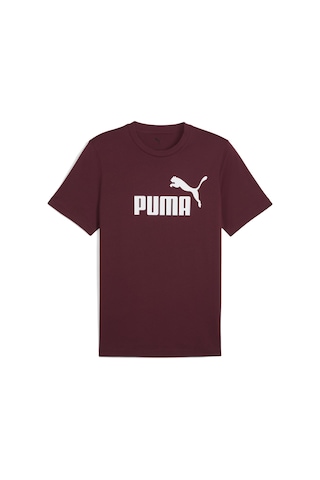 Puma Ess No. 1 Logo Tee Erkek Yetişkin T-shirt Bordo