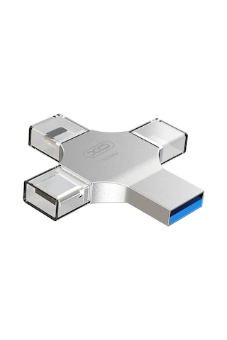 Dk04 16gb 4 İn 1 Flash Bellek Usb-a Micro Lightning Type-c Apple Uyumlu iPhone Android Metal Flash Drive
