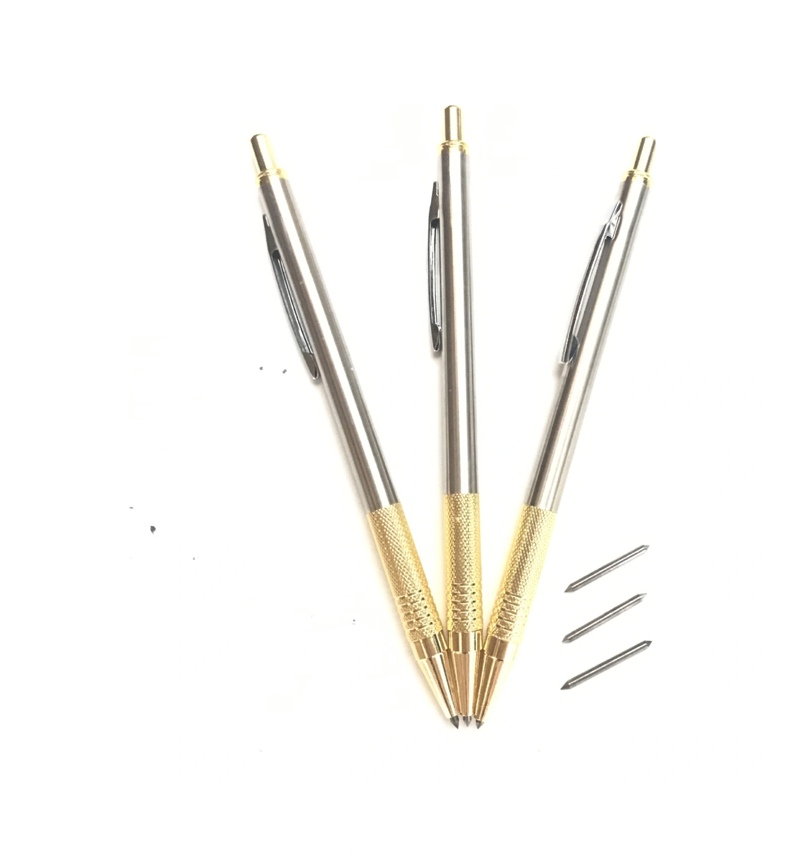 Mufunye Dual-head Otomatik Çizgi Kalemi: Cam, Seramik Ve Metal İçin Elmas Kesici, Çizici Ve Gravür Aleti Altın