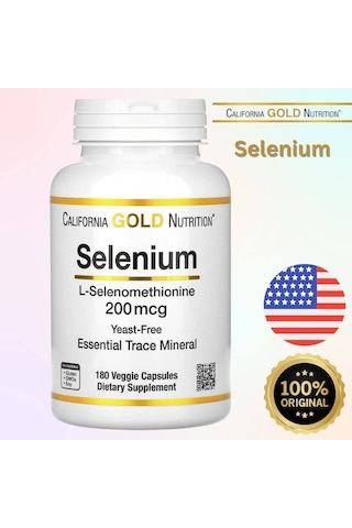 California Gold Nutrition Selenium 180 Kapsül