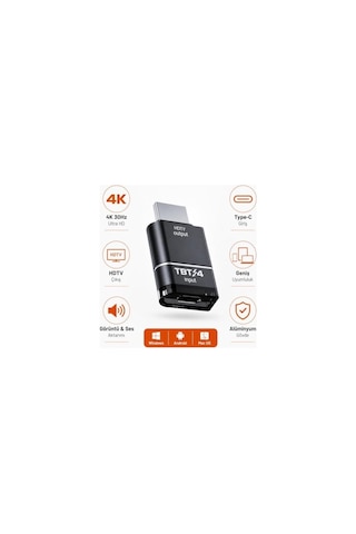 Usb Type-c Thunderbolt To Hdmı Adaptör 4k 30hz Görüntü Ve Ses Aktarım Dönüştürücü