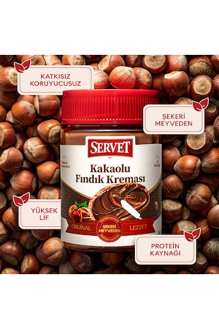 Servet Şeker İlavesiz Kakaolu Fındık Kreması 315 Gr 3 Lü Paket
