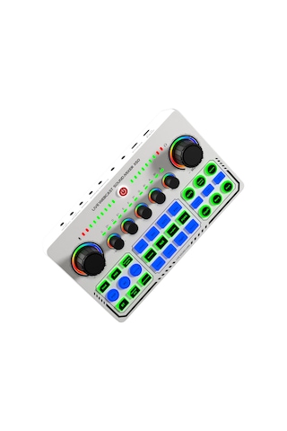 Hfambition X50 Beyaz Canlı Yayın Ses Kartı - Telefon Bilgisayar Uyumlu Otg Dijital Kayıpsız Transmit - Canlı Şarkı İçin 10.1"