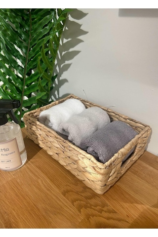 The Mia Hasır Dikdörtgen Sepet 30x20x9 Cm Spt0067