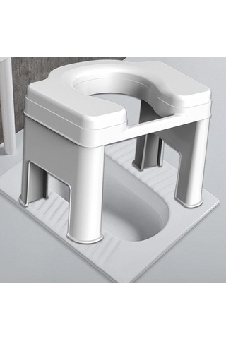 Flybuy Taşınabilir Tuvalet Taburesi Suntek No Kompakt Kaymaz Bosphorusboutique Beyaz 26,5cm Beyaz