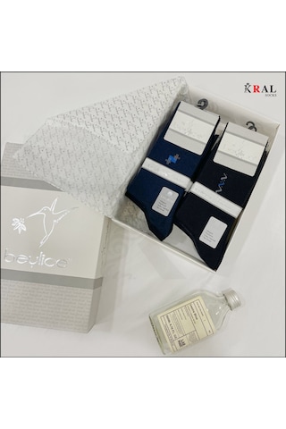 Pamuklu Erkek Çorap Klasik Soket Düz Uzun Yazlık Dikişsiz 12'li