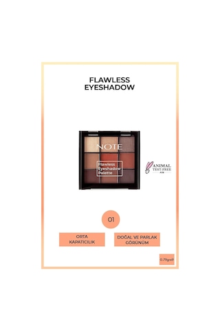 NoteCosmetics Flawless Eyeshadow Mat Ve Işıltılı Toz Göz Far Paleti - 01 Canlı Renkler