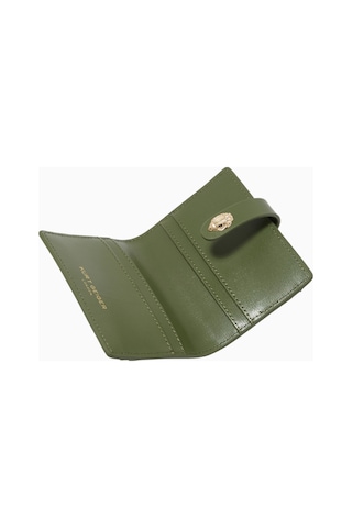 Kurt Geiger Shoreditch Card Holder, Lüks Deri Kartlık, Sınırlı Üretim Yeşil