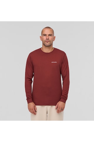 Columbia Cs0354 Csc M Basic Sm Logo Ls Tee Erkek Uzun Kollu T-shirt 9110161681 Bordo