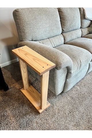 Masif Ahşap Yan Sehpa Naturel