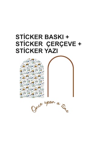 Kk Swords İş Makineleri Duvar Sticker, Erkek Çocuk/bebek Odası Dekoru, Yapışkan Yazı Ve Çerçeve, Hediye