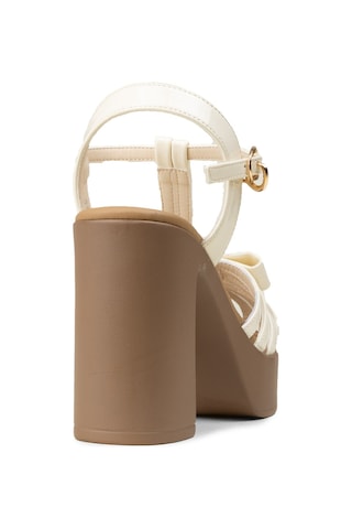 Deery Kadın Bej Rugan Platform Topuklu Sandalet - 26491zbejc01 Bej