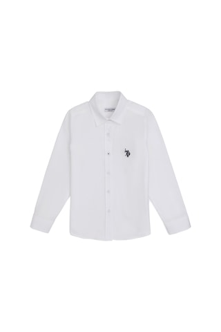 U.s. Polo Assn. Kız Çocuk Beyaz Gömlek Desenli 50284007-vr013 Beyaz