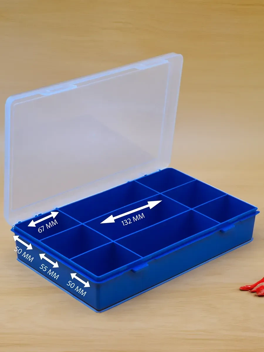 Boxplast 9 Bölmeli Küçük Eşya Düzenleyici, 280x185x50mm 295174081 Mavi