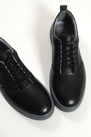 Mubiano Hakiki Deri 1326-s Siyah Erkek Spor Ayakkabı & Sneaker Siyah