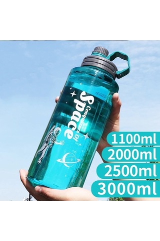 Maoyaya 2l 3l Büyük Kapasiteli Spor Su Filtreli Şişe, Çevre Dostu Plastik Filtreli