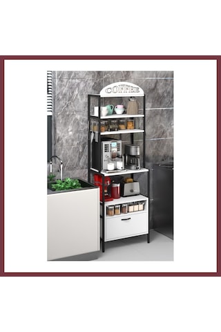 Storeşahin Metal Kahve Köşesi Beyaz 196 Cm Shn0720