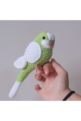 Amigurumi Kuş Oyuncak Muhabbet Kuşu Elma Yeşili