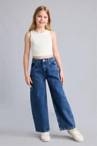 Defacto Baggy Fıt Jean Lacivert Pantolon Kız Çocuk H8896a826aunm34 Mavi-nm34