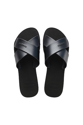 Aqua Metallic Siyah Kadın Terlik-6568 Siyah