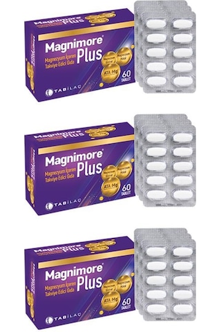 Magnimore Plus Magnezyum 3 x 60 Tablet