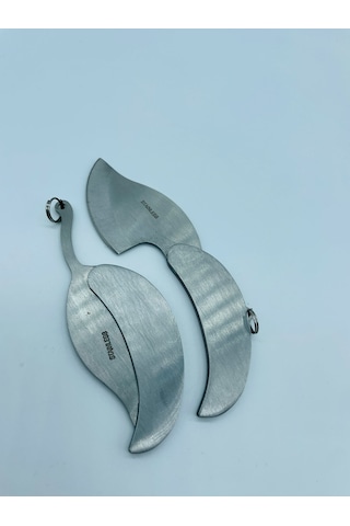 Stainless Kamp Metal Yaprak Modeli Büyükboy -12cm Gümüş
