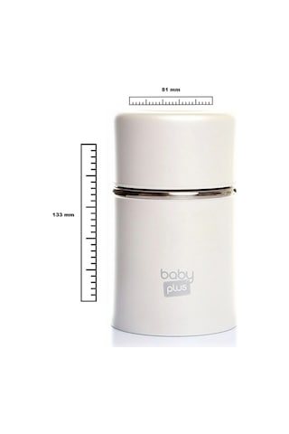 Baby Plus Paslanmaz Çelik Bebek Mama Saklama Termosu 260 ML Beyaz