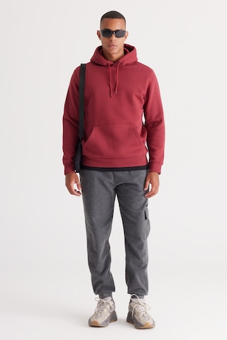AC&Co / Altınyıldız Classics Standart Fit Normal Kesim Kapüşonlu Kanguru Cepli Pamuklu Erkek Sweatshirt Bordo