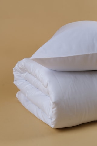 Istanbul Serisi 83tel Pamuk Saten Tek Kişilik Otel Nevresim Takımı Beyaz