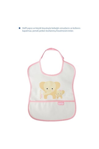 Babyjem Poli Muşamba Mama Önlüğü Küçük Pembe