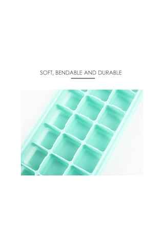 Hombey Ev Ve Bar Kullanıma Silikon Ve Pp Malzeme 24 Hücreli Kapaklı Buzluk Yeşil Çok Renkli