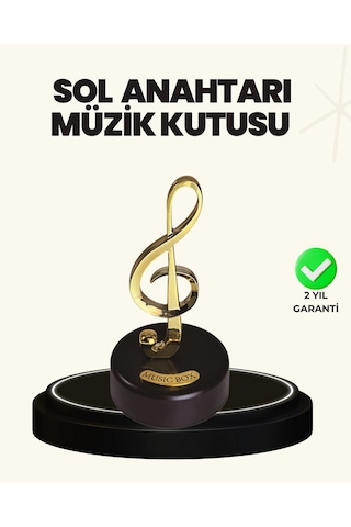 Dönen Sol Anahtarı Figürlü Müzik Kutusu Şık Dekor
