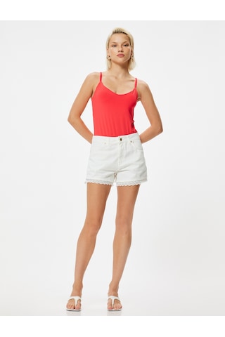 Koton Basic İnce Askılı Atlet Slim Fit Kırmızı 4sak10042pk