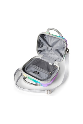 Coral High Renkli Çizgili Desenli Omuz Askılı Pc Makyaj Çantası 16897