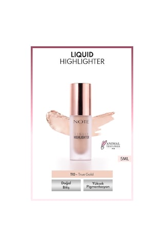 Note Cosmetics Liquid Highlighter Nemlendirici Etkili Likit Aydınlatıcı - 110 True Gold