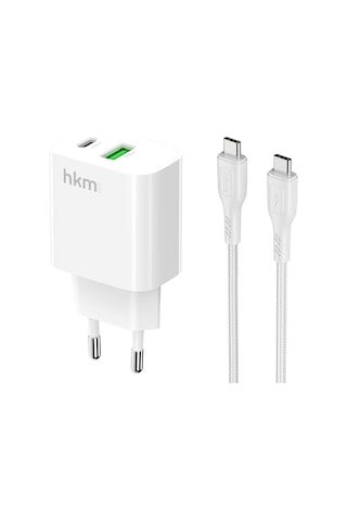 Lexroo Bolt Duo 20w Usb-a Ve Type-c Çift Portlu Hızlı Şarj Aleti, Type-c Kablo Ve Adaptör Seti Standart
