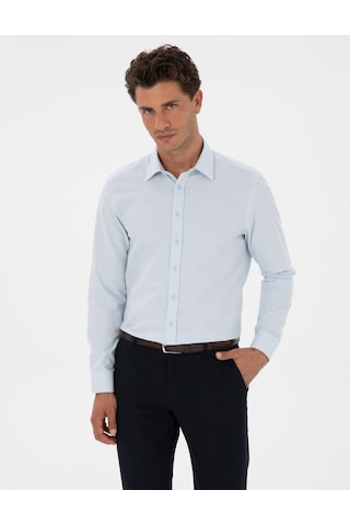 Pierre Cardin Erkek Açık Mavi Gömlek Desenli 50312180-vr003 Açik Mavi