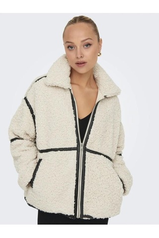 Only 15322440 Onlparıs Teddy Jacket Whıte Sand Kadın Mont Beyaz