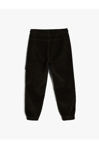 Koton Jogger Pantolon Kargo Cepli Beli Bağlamalı Pamuklu Antrasit 5wkb40030tw Antrasit