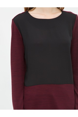 Koton Color Block Jumper Şarap 6kak12089ck Kırmızı