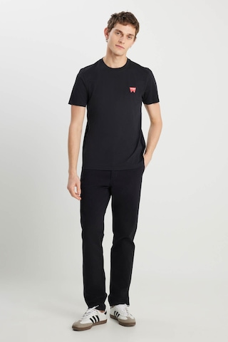 Wrangler Regular Fit Minimal Logo Siyah Erkek T-shirt Mw70md3001 Siyah