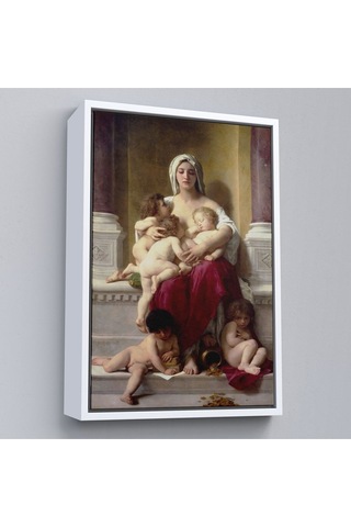Çerçeveli Yetiştirme Yurdundaki Kadın Ve Çocuklar Duvar Tablosu William-adolphe Bouguereau-6147
